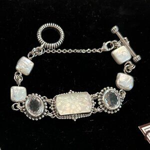 STEPHEN DWECK Pearl & Rock Crystal Gemstone bracelet